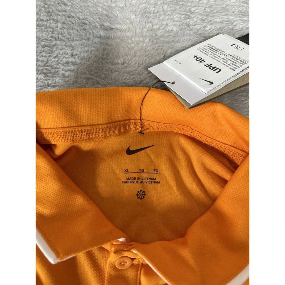 NIKE x BO JACKSON New Mens Size XL Dri-Fit Polo Shirt Orange Wicking Golf Casual